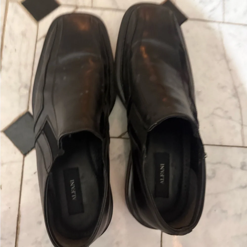 Alfani Men's Black Leather Loafers